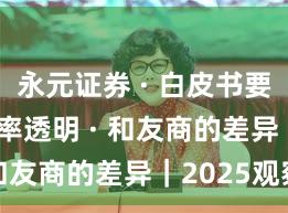 永元证券 · 白皮书要点 · 费率透明 · 和友商的差异|2025观察