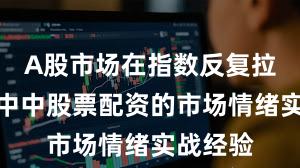 A股市场在指数反复拉锯阶段中中股票配资的市场情绪实战经验